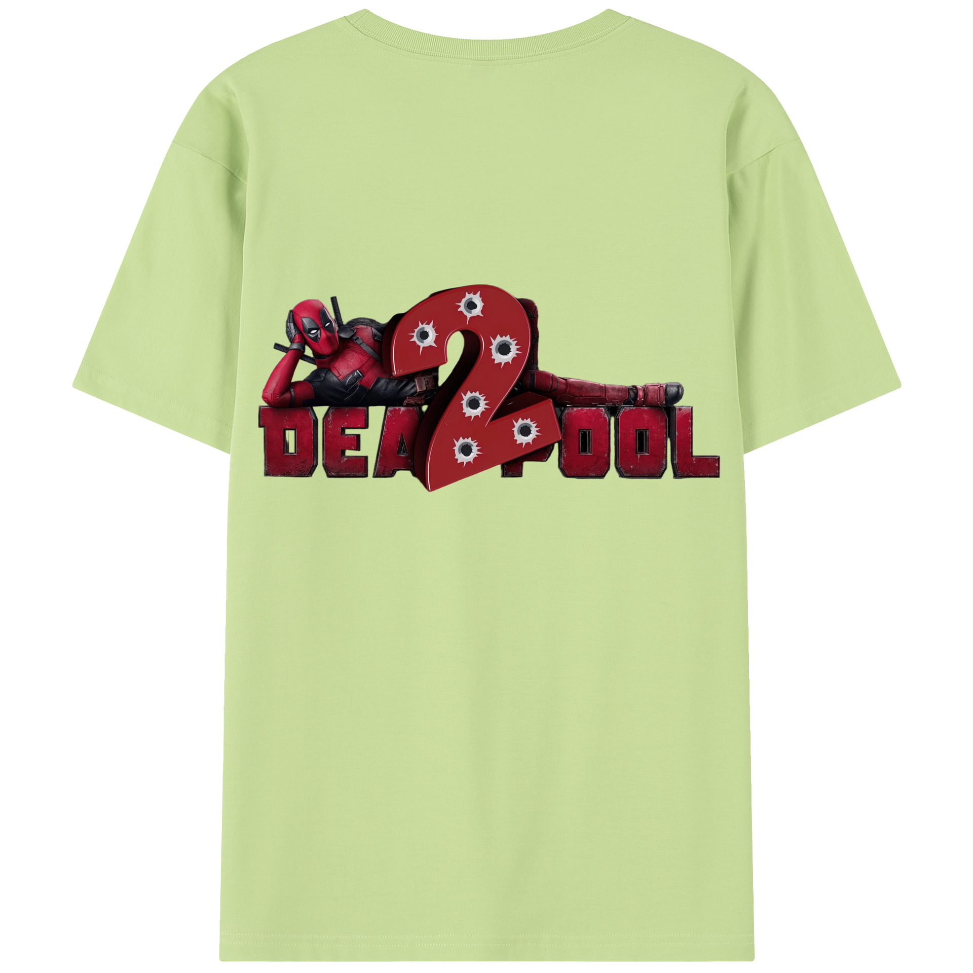 （画像用） Deadpool デッドプール 綿100％半袖Tシャツ（背面プリント）